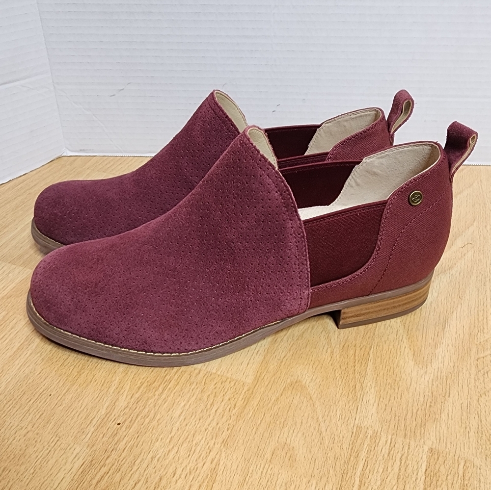 Spenco Wolf Ridge Orthotic Burgundy Suede Leather Perforated‎ Shootie Shoes 10B